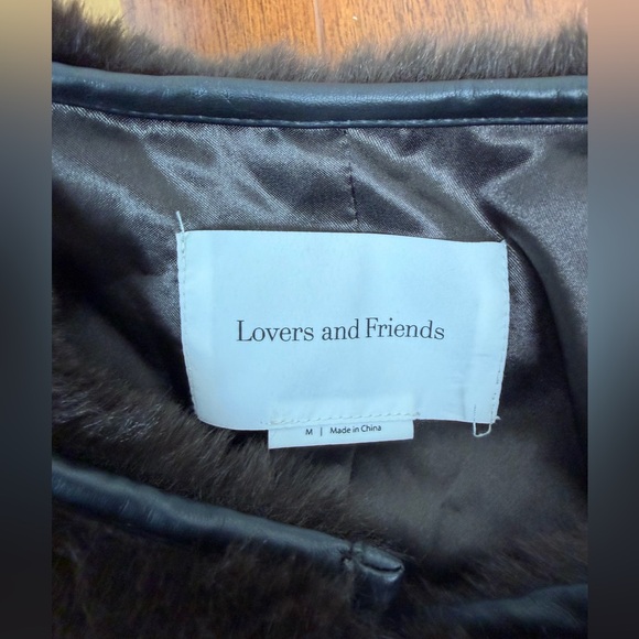 Lovers + Friends Rhoda Faux Fur Jacket in Brown Size M - Picture 6 of 7